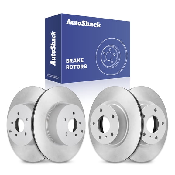AutoShack Front & Rear Brake Rotors for Nissan & INFINITI, Murano 2004-2007, 2009-2014 M37 2011-2013 QX70 2014-2017 FX35 2003-2005 Q70 2014-2019, AWD RWD FWD V6 3.5L 3.7L V8 5.6L - Coated - ArmorStop
