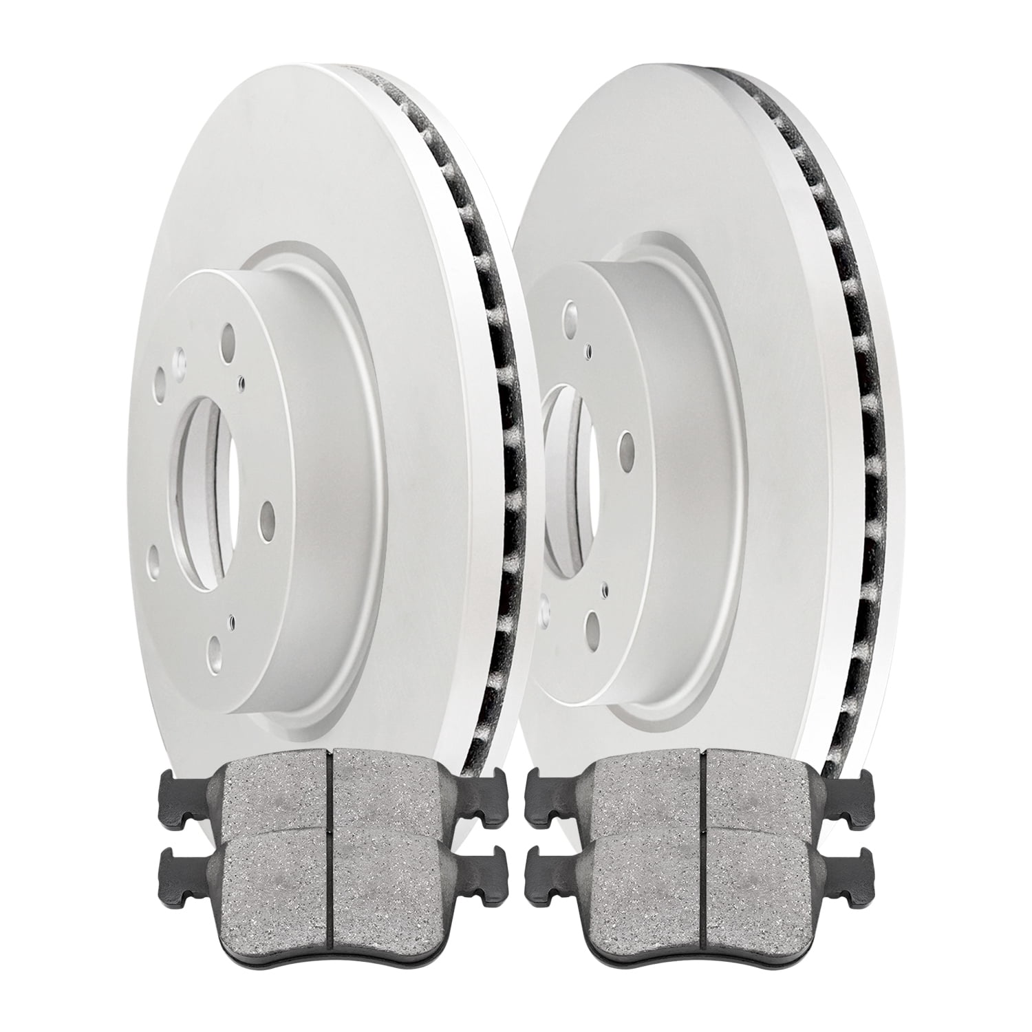 AutoShack Coated Brake Rotors Front and Rear Brake Rotor Replacement ...
