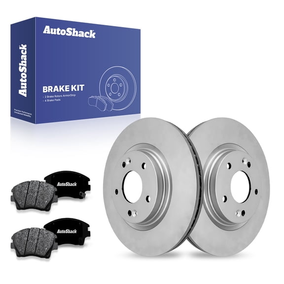 AutoShack 12.01" (305 mm) Front Vented Brake Rotors Coated + Premium Ceramic Brake Pads | Replacement for 2017-2020 Hyundai Elantra 2016-2021 Hyundai Tucson | 6-PC Brake Kit | ArmorStop