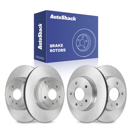 AutoShack Front & Rear Brake Rotors for Chevrolet & Saturn, Equinox 2007-2009 Captiva Sport 2012-2015 Vue 2008-2010, FWD AWD L4 2.4L V6 3.0L 3.4L 3.5L 3.6L - Coated - ArmorStop