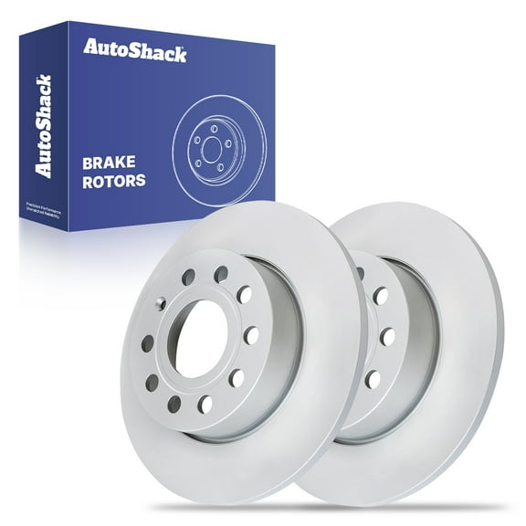 AutoShack Rear Brake Rotors | Replacement For 2005-2010 VW Jetta 2008 Rabbit 2008 Audi A3 Quattro 1.8L 1.9L 2.0L 2.5L 3.2L V6 AWD FWD | Coated | 2-PC Set | ArmorStop