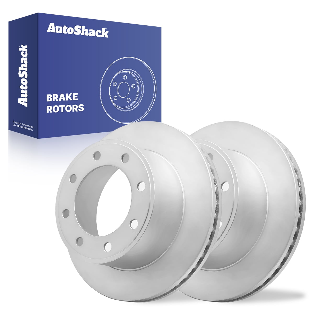 AutoShack Rear Brake Rotors for Ford, F-250 Super Duty 2005-2012 F-350 Super Duty 2005-2012, 4WD RWD V8 5.4L 6.0L 6.2L 6.4L 6.7L V10 6.8L - Coated - ArmorStop - 13.39" (340 mm), 8-Lug