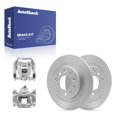 thumbnail image 1 of AutoShack Rear Solid Coated Brake Rotors + Calipers 4-PC Brake Kit Replacement for 2018-2024 Chevrolet Equinox 2016-2025 Chevrolet Malibu 2018-2024 GMC Terrain ArmorStop 11.34" (288 mm), 1 of 5