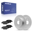 thumbnail image 1 of AutoShack Rear Solid Coated Brake Rotors + Ceramic Pads 6-PC Brake Kit Replacement for 2004-2012 Chevrolet Malibu 2005-2010 Pontiac G6 2005-2008 Chevrolet Cobalt ArmorStop 10.62" (269.7 mm), 1 of 5