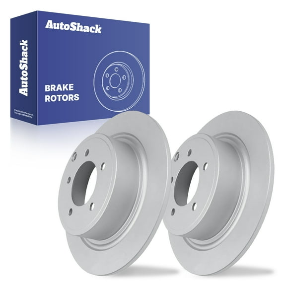 AutoShack 11.85" (301.1 mm) Rear Solid Brake Rotors Coated | Replacement for 2007-2017 Jeep Patriot 2007-2017 Jeep Compass 2008-2013 Dodge Avenger 2011-2014 Chrysler 200 | 2-PC Set | ArmorStop