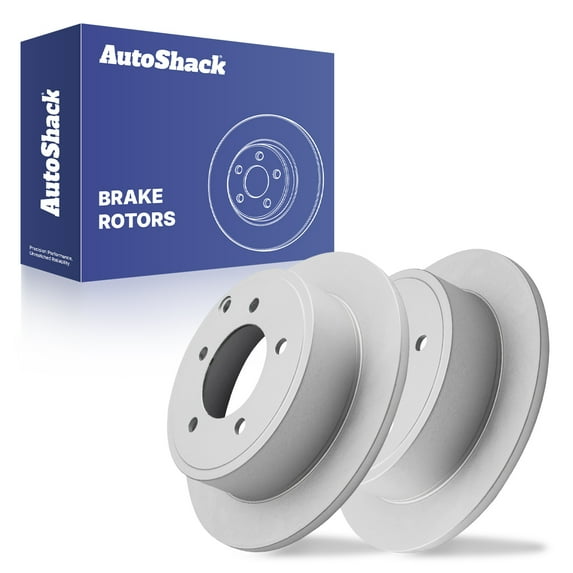 AutoShack Rear Solid Coated Brake Rotors 2-PC Set Replacement for 2007-2017 Jeep Patriot 2007-2017 Jeep Compass 2008-2014 Dodge Avenger 2011-2014 Chrysler 200 ArmorStop 10.31" (262 mm)