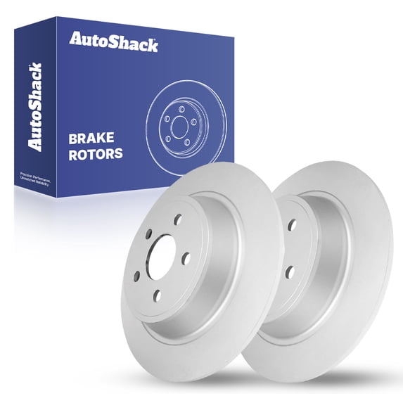 AutoShack Rear Brake Rotors for Ford & Lincoln, Edge 2015-2023 Fusion 2017-2019 Nautilus 2019-2023 MKX 2016-2018, AWD FWD L4 2.0L V6 2.7L 3.5L 3.7L - Coated - ArmorStop - 12.44" (316 mm), 5-Lug