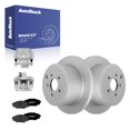 thumbnail image 1 of AutoShack Rear Solid Coated Brake Rotors + Premium Ceramic Pads + Calipers 8-PC Brake Kit Replacement for 2008-2014 Subaru Impreza 2009-2013 Subaru Forester ArmorStop 11.25" (285.8 mm), 1 of 4