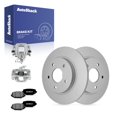 thumbnail image 1 of AutoShack Rear Solid Coated Brake Rotors + Premium Ceramic Pads + Calipers 8-PC Brake Kit Replacement for 2012-2016 Dodge Grand Caravan 2012-2016 Chrysler Town & Country ArmorStop 12" (304.9 mm), 1 of 5