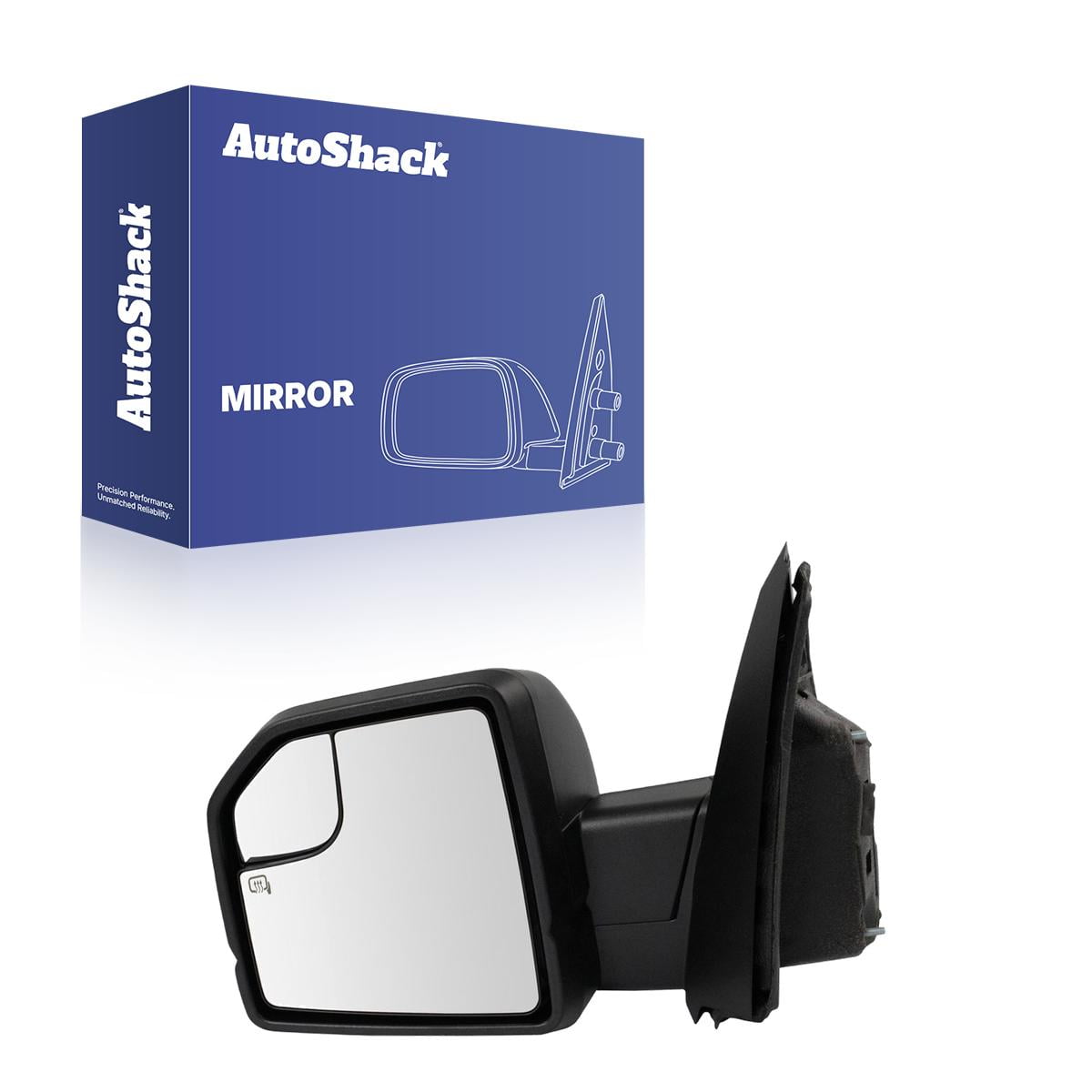 AutoShack Side View Mirror Power Heated Black for Ford, F-150 2015-2017, V6 2.7L 3.5L V8 5.0L, Driver Side