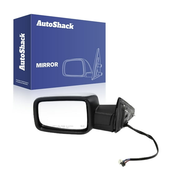 AutoShack Side View Mirror Power Heated Chrome for Ram, 1500 2013 2500 2013, L6 6.7L V6 3.6L V8 4.7L 5.7L, Driver Side