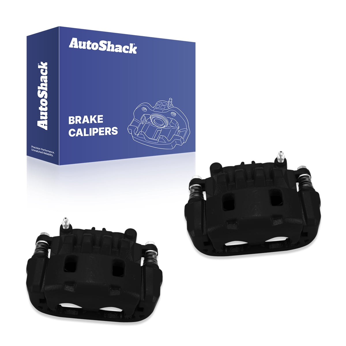 AutoShack Front Black Brake Calipers for Subaru, Forester 2003-2018 Outback 2002-2014 Impreza 2003-2005, 2008-2014 Legacy 2002-2014, AWD H4 2.0L 2.5L H6 3.0L, Left and Right, Pair