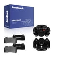 thumbnail image 1 of AutoShack Front Brake Calipers Black Powder-Coated + Ceramic Brake Pads Replacement for 2014 Buick Regal 6-PC Kit, 1 of 5