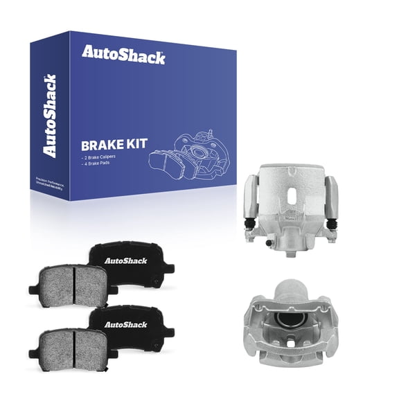 AutoShack Front Brake Calipers & Ceramic Brake Pads for Chevrolet & Pontiac, HHR 2006-2011 Malibu 2004-2008 G6 2006-2008, FWD L4 2.2L 2.4L V6 3.5L 3.6L 3.9L
