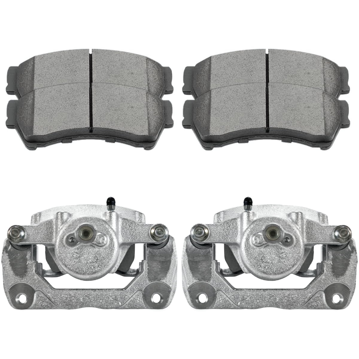 Ceramic Brake Pad Set Front & Rear For 2006-2012 Ford Fusion, Lincoln MKZ, Mazda 6