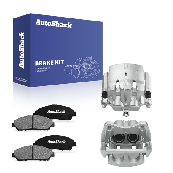 AutoShack Front Brake Calipers & Ceramic Brake Pads for Acura, MDX 2007-2013 ZDX 2010-2013, AWD V6 3.7L