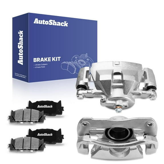 AutoShack Pair of 2 Front Brake Calipers and Ceramic Pads Set Replacement for 2007-2017 Toyota Camry 2008-2018 Avalon 2007-2012 2016-2018 Lexus ES350 2.4L 2.5L 3.5L V6 FWD BCPKG0924