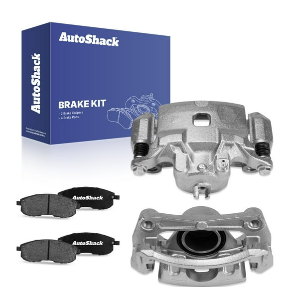 AutoShack Pair of 2 Front Brake Calipers and Ceramic Pads Set Replacement for 2011 2012 2013 2014 2015 2016 2017 2018 2019 Nissan Sentra 1.8L 2.0L FWD BCPKG0929
