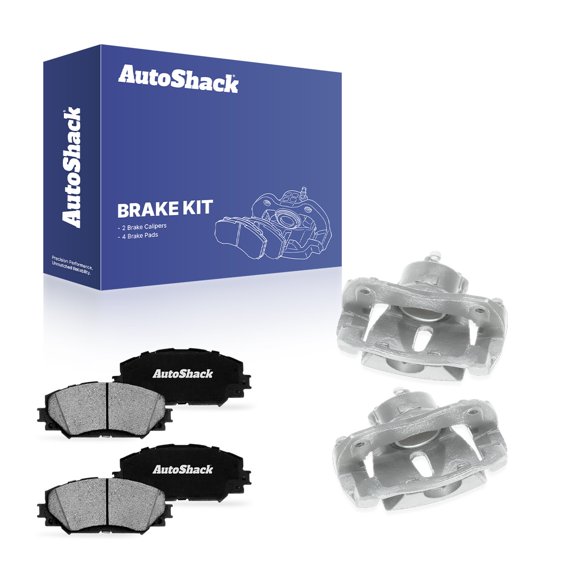 AutoShack Front Brake Calipers & Ceramic Brake Pads for Toyota, Scion & Pontiac, RAV4 2006-2018 Matrix 2009-2013 tC 2011-2016 Vibe 2009-2010, AWD FWD 4WD L4 2.4L 2.5L V6 3.5L
