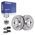 thumbnail image 1 of AutoShack Front Vented Brake Rotors + Ceramic Pads + Calipers 8-PC Brake Kit Replacement for 2004-2006 Chevrolet Malibu 2005 Pontiac G6 11.65" (296 mm), 1 of 5