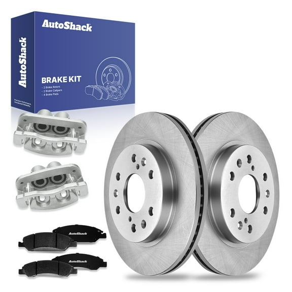 AutoShack Front Brake Rotors Ceramic Brake Pads Calipers | Replacement for Chevrolet Silverado 1500 Tahoe Suburban 1500 GMC Sierra 1500 Yukon XL 1500 Cadillac XTS Escalade ESV | 8-PC Brake Kit