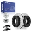 thumbnail image 1 of AutoShack Front Brake Rotors, Premium Pads & Calipers for Chevrolet, Express 2500 2003-2017 - E-Coated Drilled & Slotted - ShadowGuard - 12.8" (325 mm), 8-Lug, 1 of 5