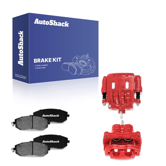 AutoShack Front Brake Calipers Red Ceramic Brake Pads | Replacement for 2011-2018 Subaru Forester 2010-2014 Impreza 2013-2014 Outback 2012 WRX 2013-2015 XV Crosstrek | 6-PC