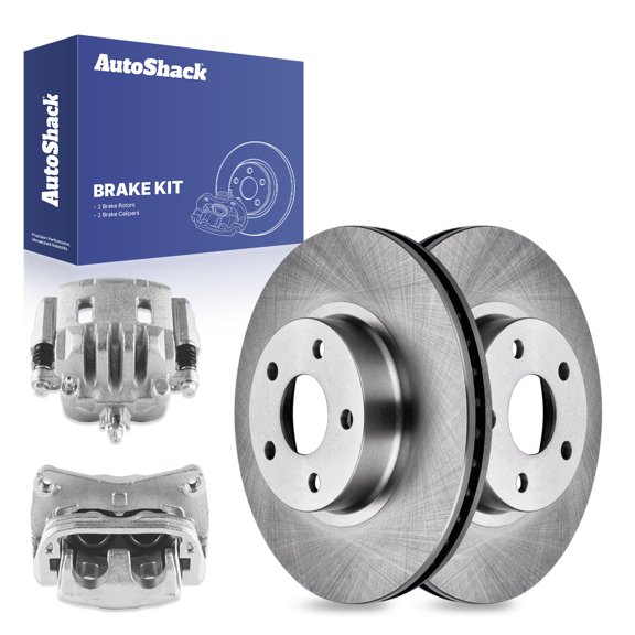 AutoShack Front Brake Rotors Calipers | Replacement for 2002-2016 Subaru Impreza 2003-2004 Legacy 2005-2006 Saab 9-2X 2.0L 2.5L AWD | 4-PC Brake Kit