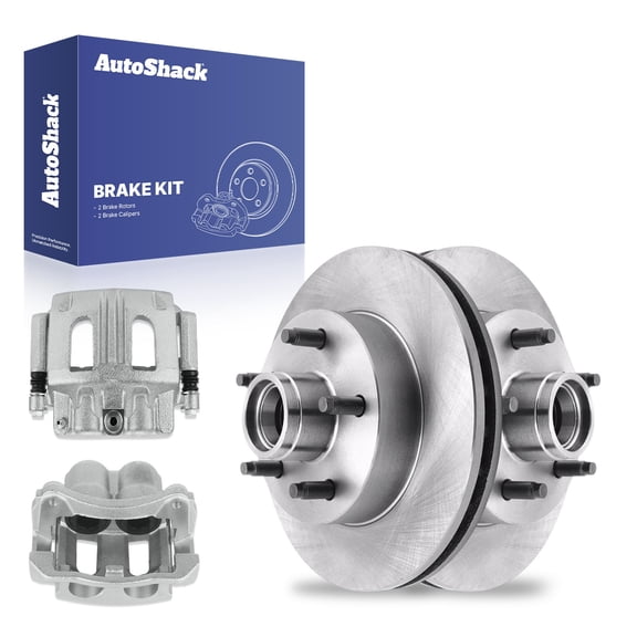 AutoShack 11.26" (286 mm) Front Vented Brake Rotors + Calipers | Replacement for 2003-2009 Ford Ranger 2003-2009 Mazda B2300 2003-2007 Mazda B3000 | 4-PC Brake Kit