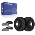 thumbnail image 1 of AutoShack Front Vented Drilled & Slotted E-Coated Brake Rotors Black Finish + Ceramic Pads 6-PC Brake Kit Replacement for 2006-2011 Honda Ridgeline NightGuard 12.6" (320 mm), 1 of 5