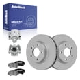 thumbnail image 1 of AutoShack Front Vented Coated Brake Rotors + Ceramic Pads + Calipers 8-PC Brake Kit Replacement for 2018 Kia Forte ArmorStop 11.02" (280 mm), 1 of 5