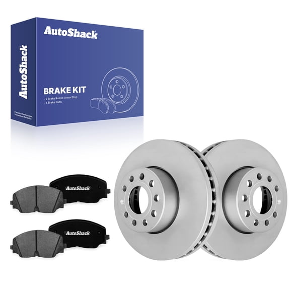 AutoShack Front Brake Rotors & Premium Pads for Volkswagen, Jetta 2021-2025, FWD L4 1.4L 1.5L 2.0L - Coated - ArmorStop - 11.33" (287.8 mm), 9-Lug