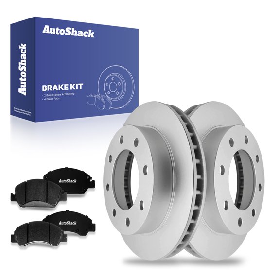 AutoShack 12.78" (324.7 mm) Front Vented Brake Rotors Coated + Ceramic Brake Pads | Replacement for 2005-2007 Chevrolet Silverado 1500 2007 GMC Sierra 1500 Classic | 6-PC Brake Kit | ArmorStop