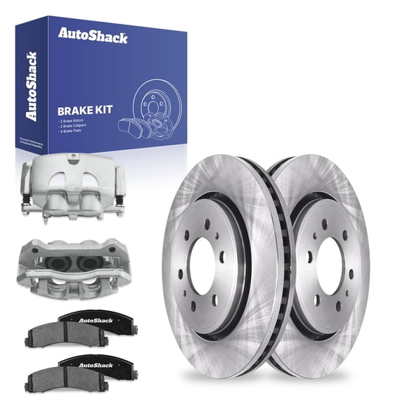 AutoShack Front Brake Rotors Ceramic Brake Pads Calipers | Replacement for 2010-2011 Ford F-150 2010-2021 Expedition 2010-2021 Lincoln Navigator 3.5L 4.6L 5.0L 5.4L 4WD AWD RWD | 8-PC Brake Kit
