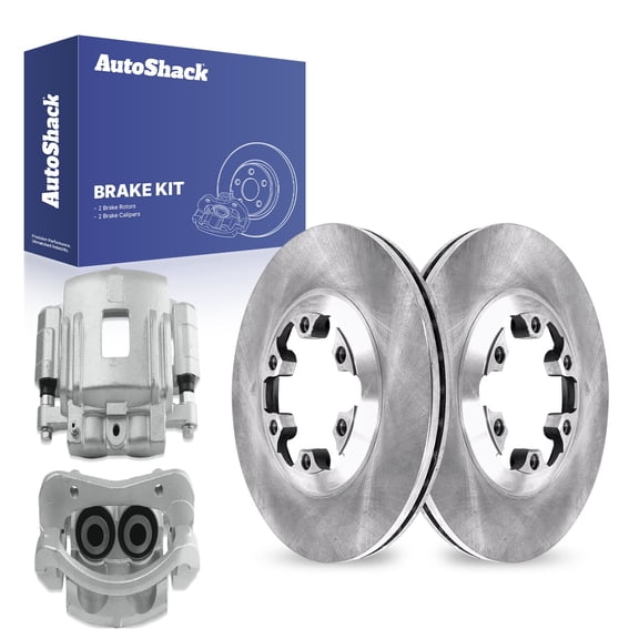 AutoShack 11.02" (280 mm) Front Vented Brake Rotors + Calipers | Replacement for 2004-2008 Chevrolet Colorado 2004-2008 GMC Canyon 2007-2008 Isuzu i-290 2007-2008 Isuzu i-370 | 4-PC Brake Kit