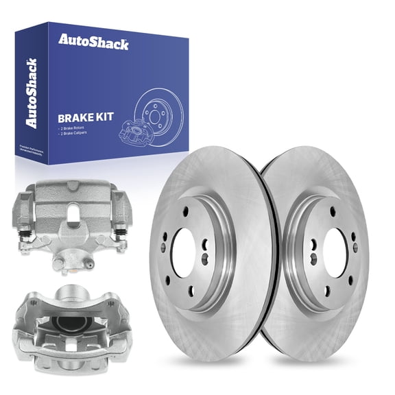 AutoShack Front Vented Brake Rotors + Calipers 4-PC Brake Kit Replacement for 2016-2020 Kia Optima 2016 Hyundai Sonata 2018 Hyundai Sonata 12.01" (305 mm)