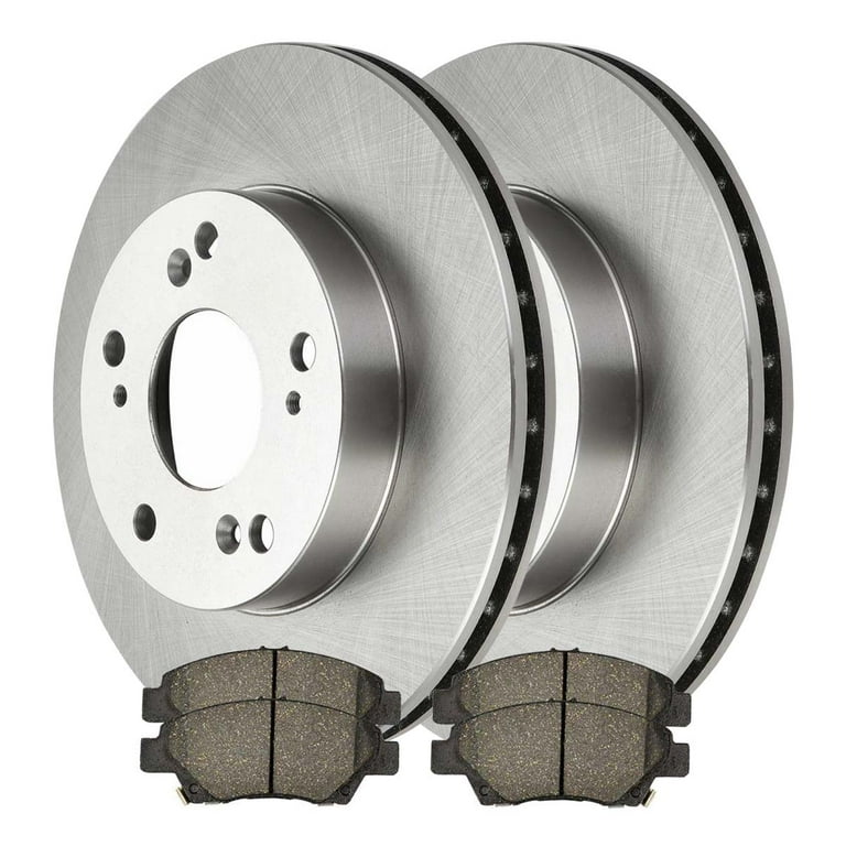 AutoShack Front Brake Rotors and Ceramic Pads Kit Driver and 