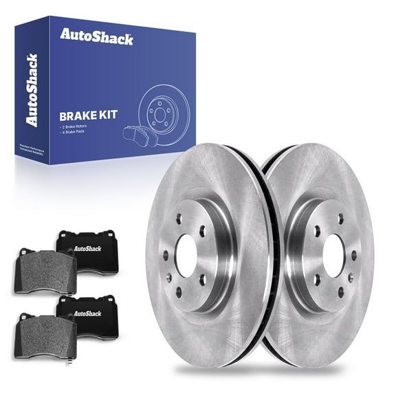 AutoShack 13.59" (345.1 mm) Front Vented Brake Rotors + Ceramic Brake Pads | Replacement for 2013-2019 Cadillac XTS 2014 Cadillac CTS 2014 Buick Regal | 6-PC Brake Kit