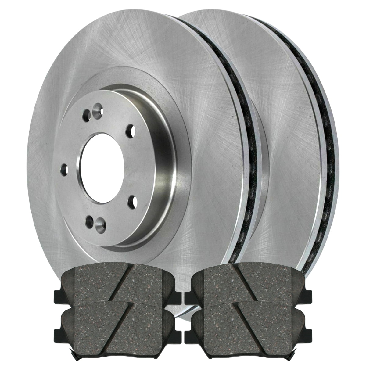 AutoShack Front Brake Rotors and Ceramic Pads Kit Driver and Passenger