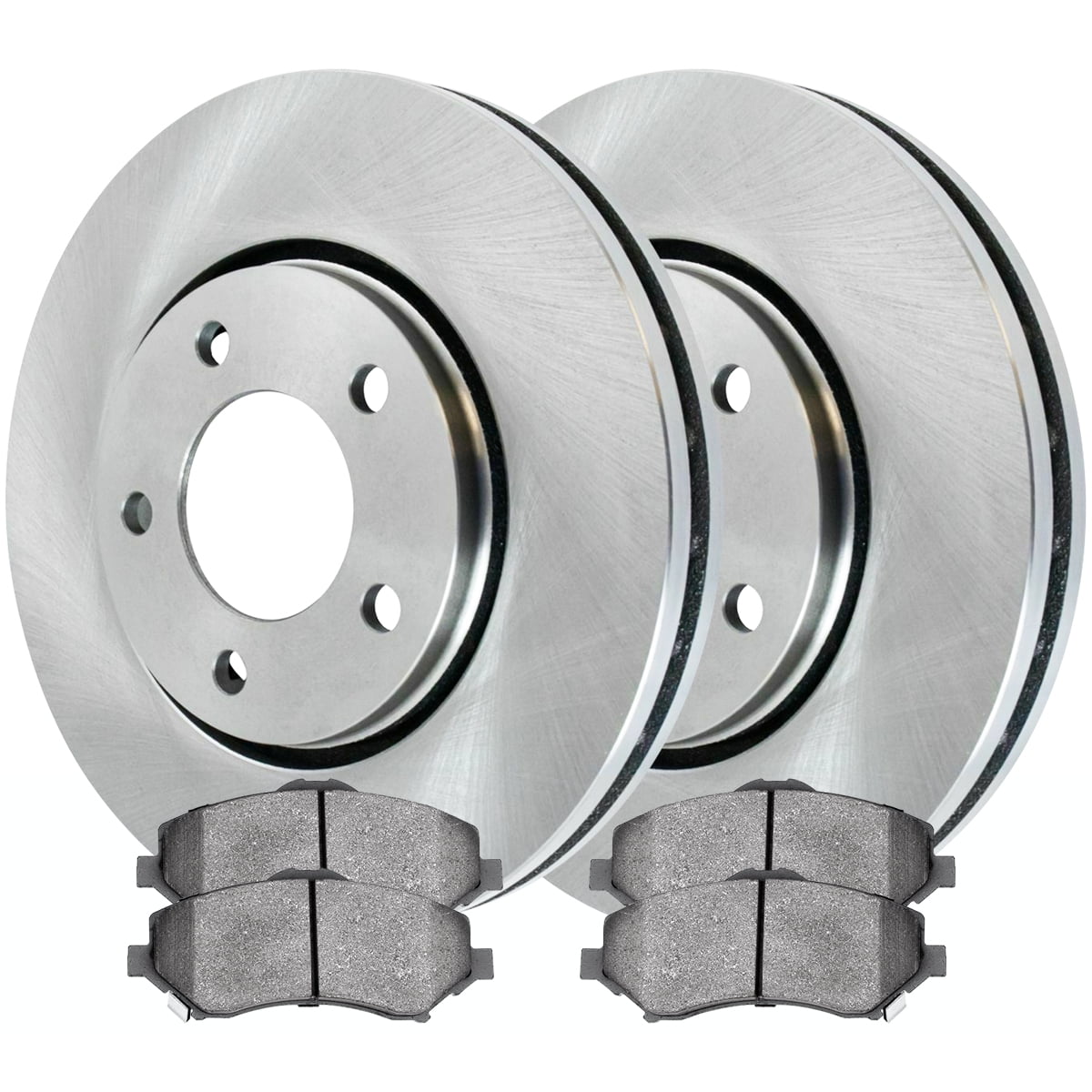 AutoShack Front Brake Rotors and Ceramic Pads Kit Driver and Passenger