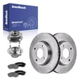 thumbnail image 1 of AutoShack Front Vented Brake Rotors + Premium Ceramic Pads + Hub Bearing Assembly 8-PC Brake Kit Replacement for 2009-2012 Nissan Versa 2007 Nissan Versa 11.02" (279.8 mm), 1 of 5