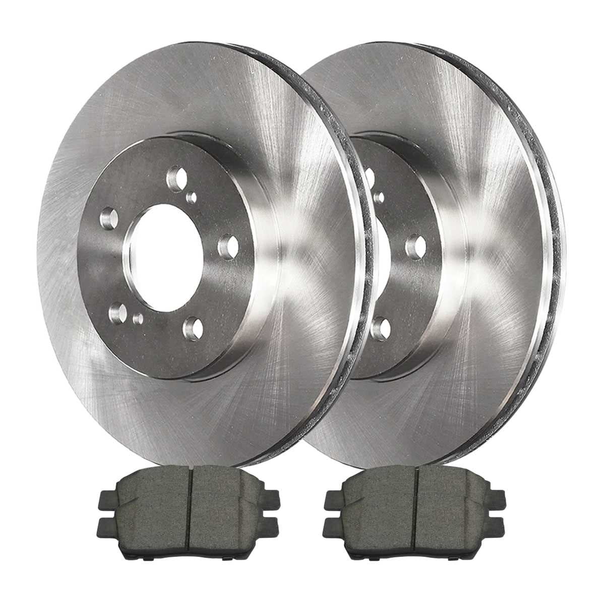AutoShack Front Brake Rotors and Ceramic Pads Kit Driver and Passenger