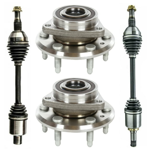AutoShack Front CV Axle Shaft Wheel Hub Bearing Assembly for Chevrolet & GMC, Traverse 2009-2017 Acadia 2007-2016, AWD FWD V6 3.6L - Driver and Passenger Side - With ABS, 6-Lug
