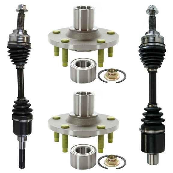 AutoShack Front CV Axle Shaft Wheel Bearing Hub Assembly Repair Kit | Replacement for 2001-2008 Ford Escape 2005-2008 Mercury Mariner | 4-PC