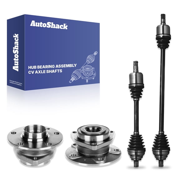 AutoShack Front CV Axle Shaft Wheel Hub Bearing Assemblies with ABS | Replacement for 2014-2018 Volkswagen Golf 2015-2018 Volkswagen Golf SportWagen 2006-2009 Volkswagen Rabbit | 4-PC