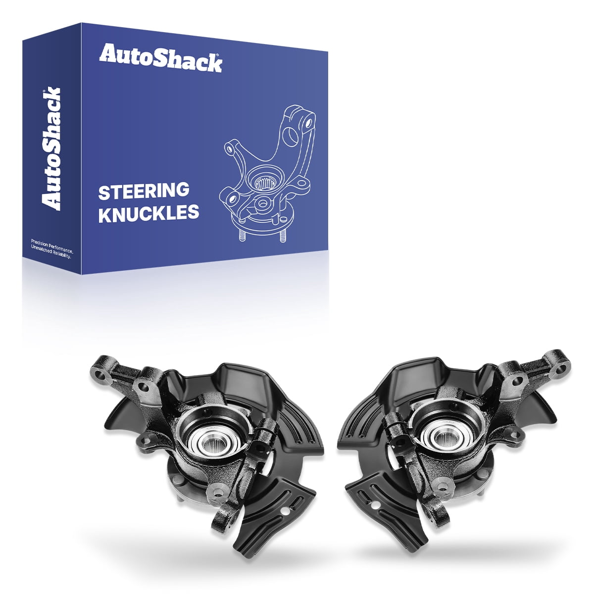 AutoShack Front Loaded Steering Knuckle and Wheel Hub Bearing Assembly - Driver and Passenger Side for Hyundai, Sonata 2011-2013, FWD L4 2.4L - with ABS