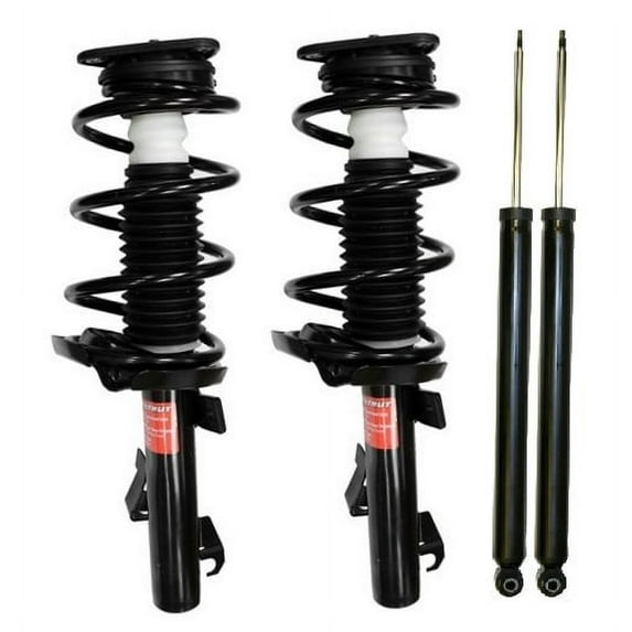 AutoShack Front and Rear Complete Strut & Coil Spring Assemblies & Shock Absorbers - Driver and Passenger Side for Mazda, 3 2004-2009, FWD L4 2.0L 2.3L