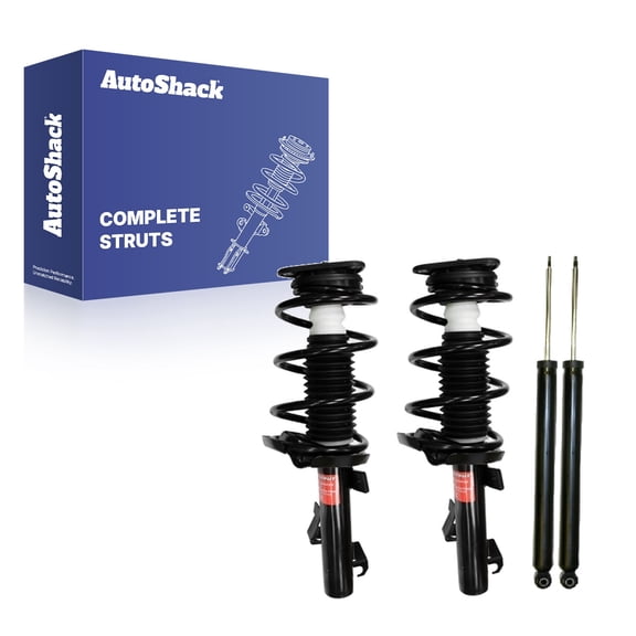 AutoShack Front and Rear Complete Strut & Coil Spring Assemblies & Shock Absorbers - Driver and Passenger Side for Mazda, 3 2004-2009, FWD L4 2.0L 2.3L