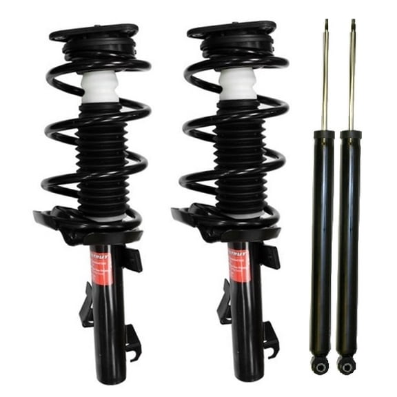 AutoShack Front Complete Strut & Coil Spring + Shock Absorber Replacement for 2004-2009 Mazda 3 4-PC Kit