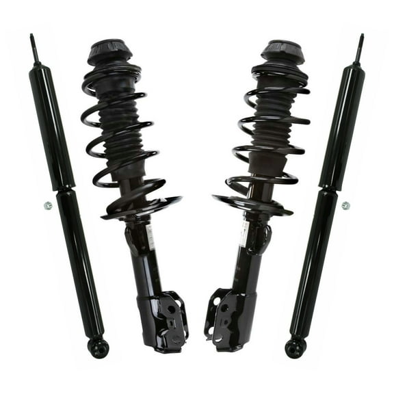 AutoShack Front and Rear Complete Strut & Coil Spring Assemblies & Shock Absorbers - Driver and Passenger Side for Toyota, Yaris 2006-2011, FWD L4 1.5L